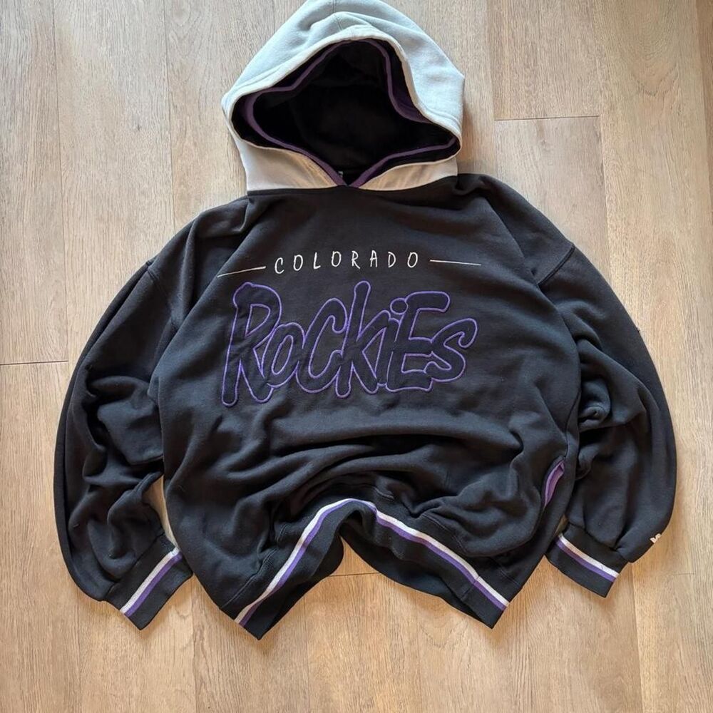 Starter Men's Purple and Black Hoodie